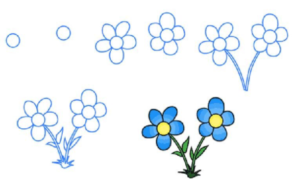 Рисование цветов для детей