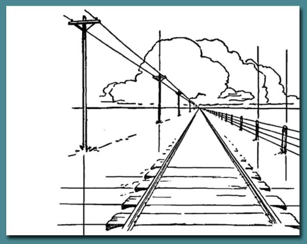 Перспектива в рисунке 1 точка схода