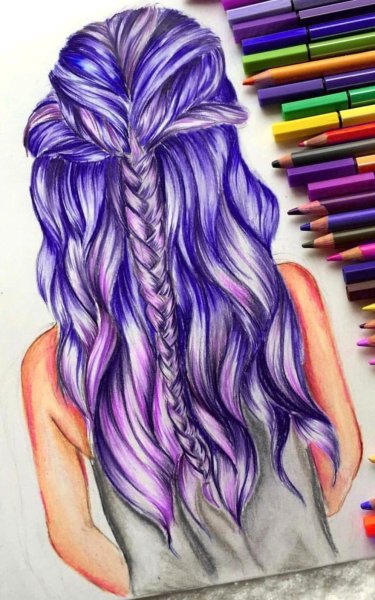 Волосы для рисования цветные