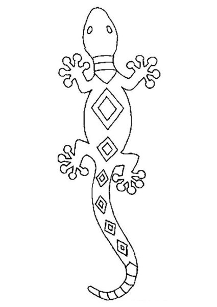 Ящерица раскраска