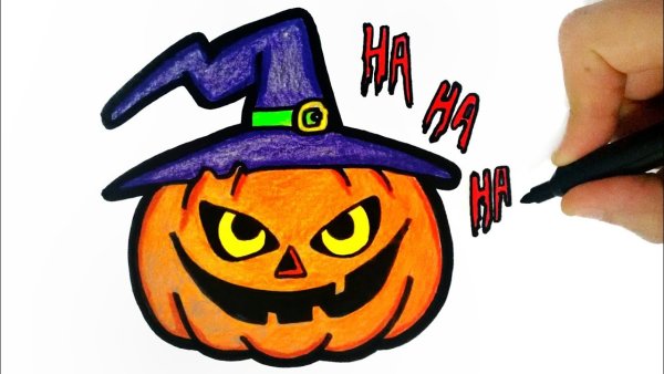 Рисунки на Хэллоуин легкие