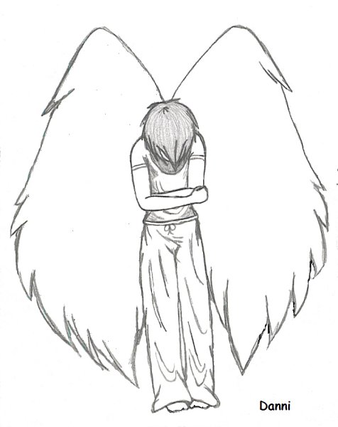 Ангел рисунок для срисовки