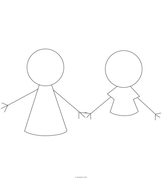 Поэтапное рисование мальчика и девочки