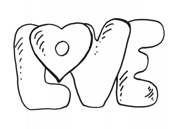 Раскраска сердечко