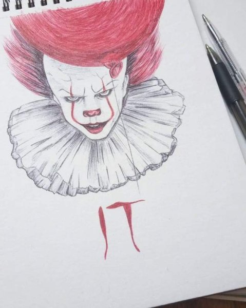 Рисунки Пеннивайза лёгкие