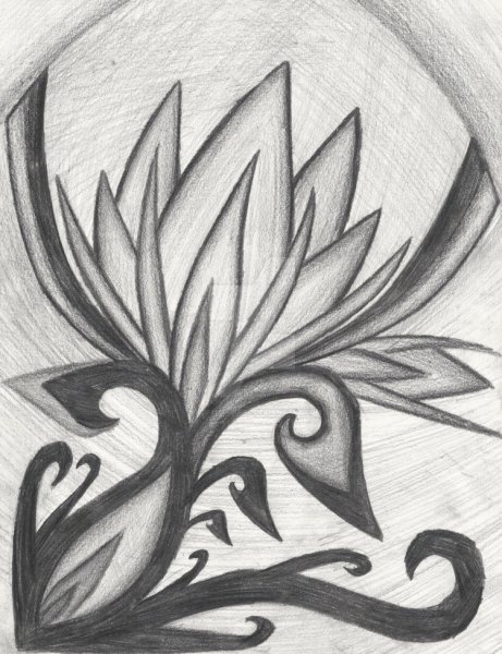 Абстракция карандашом