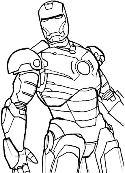 Раскраска воитель Железный человек