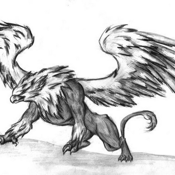 Мифические животные рисунки карандашом