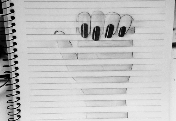 Рисунки в линейку лёгкие