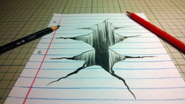 Рисунки в тетради в линейку