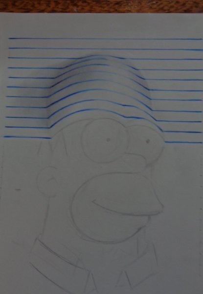 Лёгкие рисунки на листе в линейку