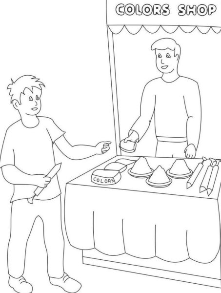 Рисунок ярмарка карандашом лёгкие