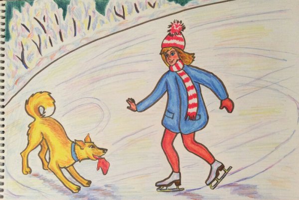 Фигуристка рисунок