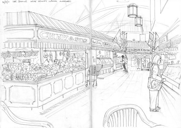 Ярмарка набросок