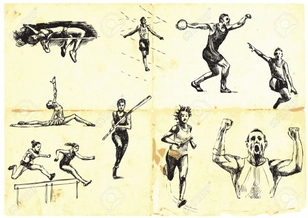 Наброски людей в движении