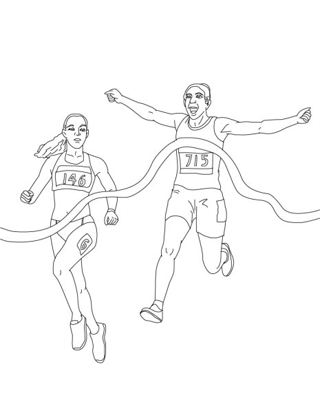 Раскраска для детей про спорт прыжок