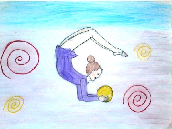 Детский рисунок на тему спорт