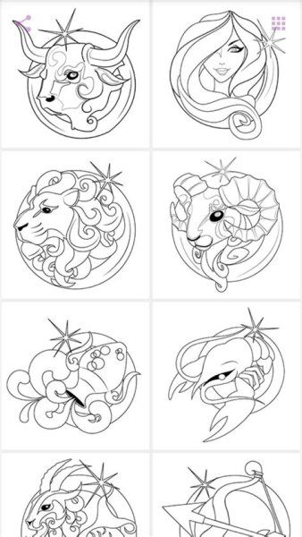 Знаки зодиака карандашом