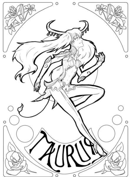 Знаки зодиака карандашом