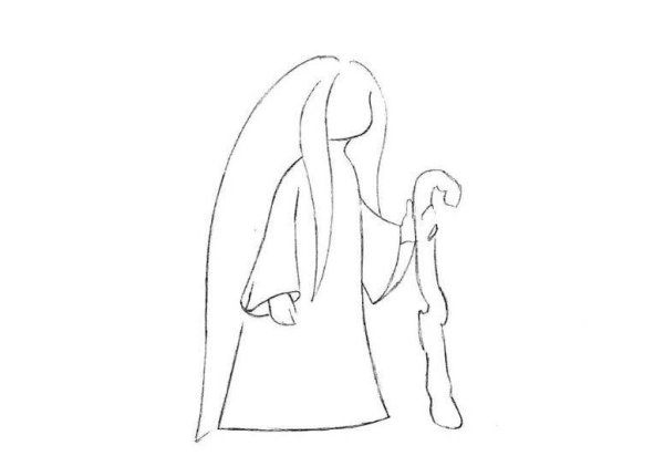 Поэтапное рисование Кикиморы