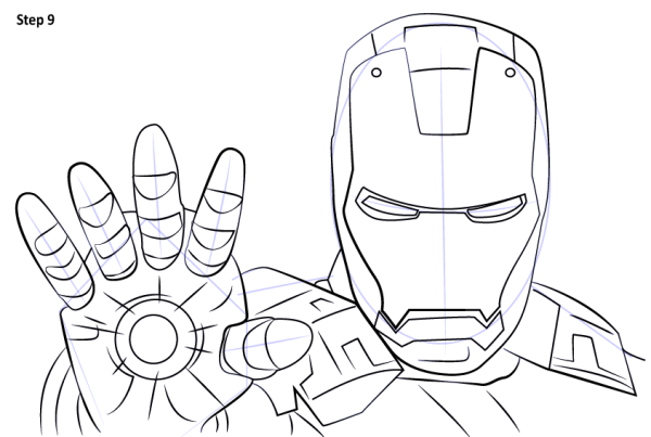 Железный человек карандашом