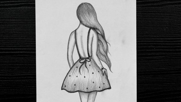 Рисунки карандашом для срисовки девушки