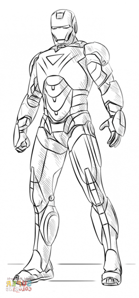 Марвел Железный человек для срисовки