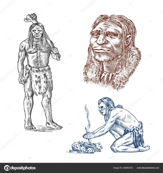 Древний человек раскраска для детей