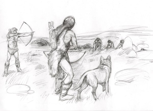 Первобытный человек раскраска