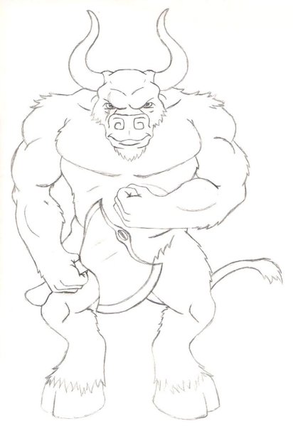 Миф о Минотавре рисунок