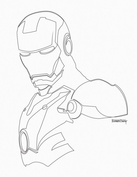 Рисунки Марвел для срисовки Железный человек