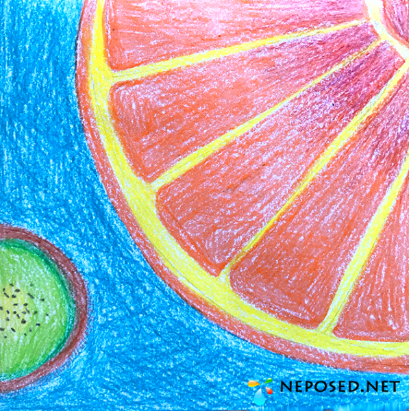 Рисунки восковыми мелками