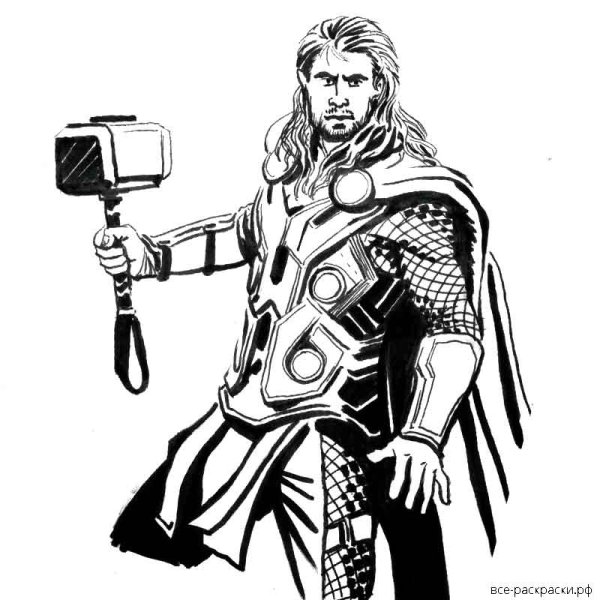 Раскраски Марвел тор РАГНАРОК