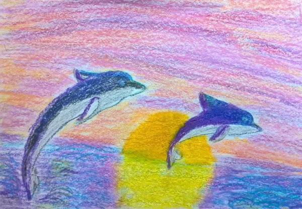 Рисование восковыми мелками для детей