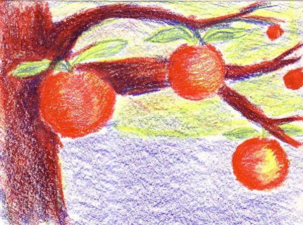 Рисование мелками на бумаге