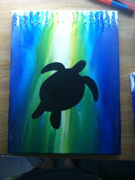 Рисование масляными мелками