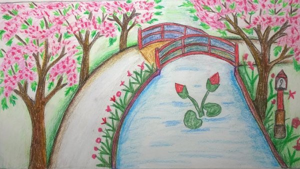 Пейзаж карандашом