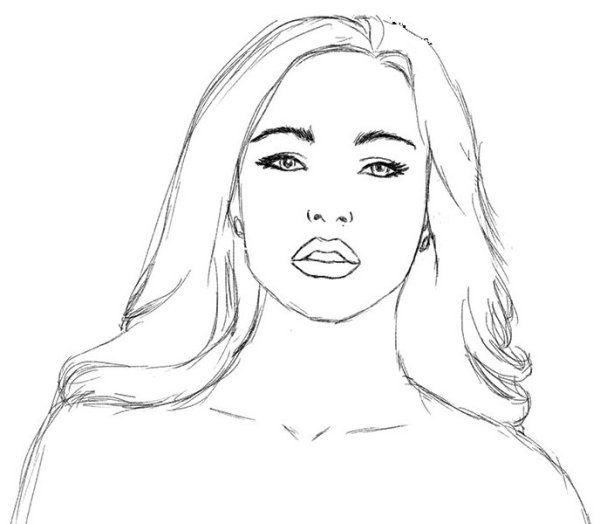 Рисунки девушкарандашом