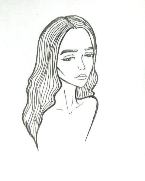 Рисунок девушки карандашом