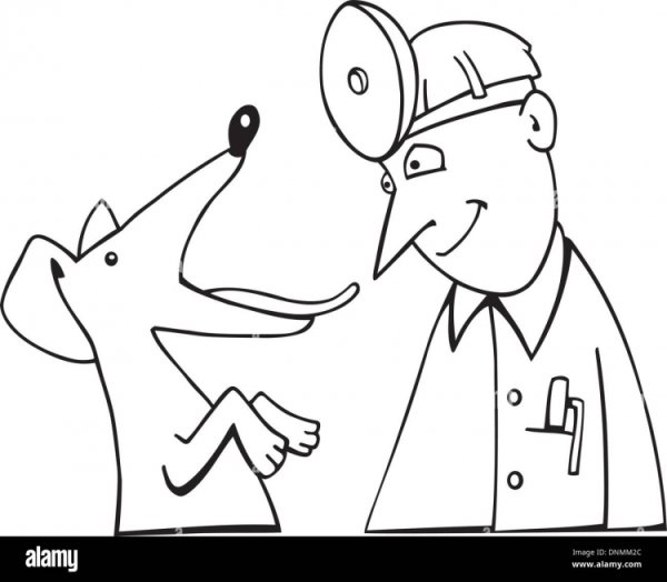 Ветеринар картинка раскраска