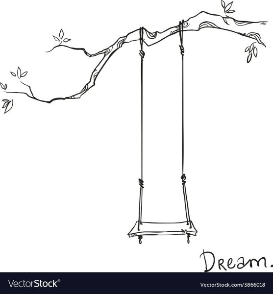 Качели карандашом