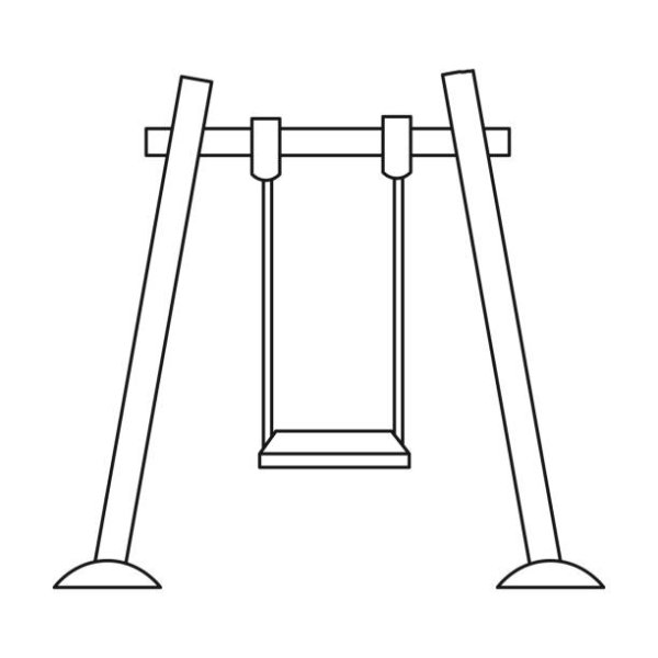 Качели раскраска для детей