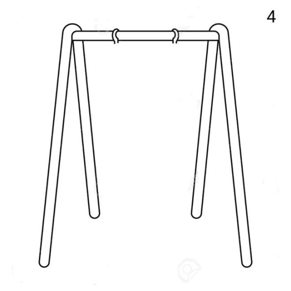 Раскраска качели