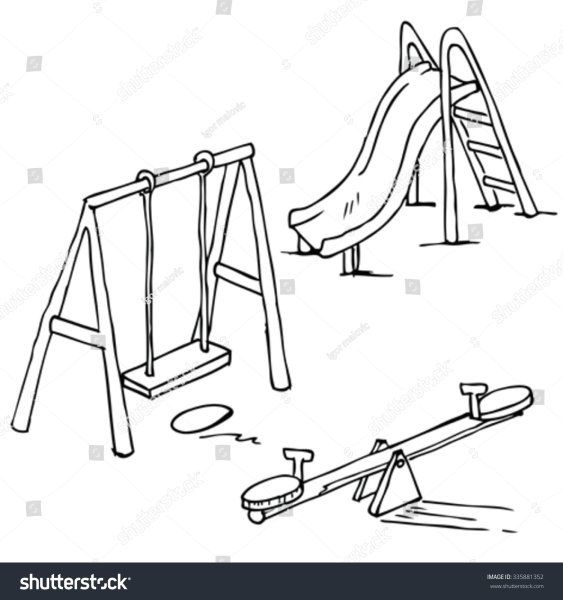 Раскраска детской площадки