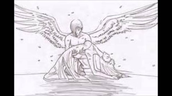 Ангел рисунок для срисовки простой