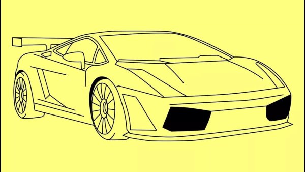 Машина Ламборджини для рисования