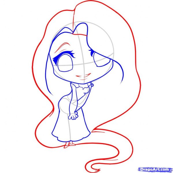 Как рисовать принцессу Рапунцель