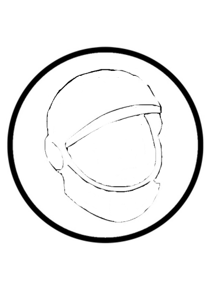 Шлем Космонавта трафарет