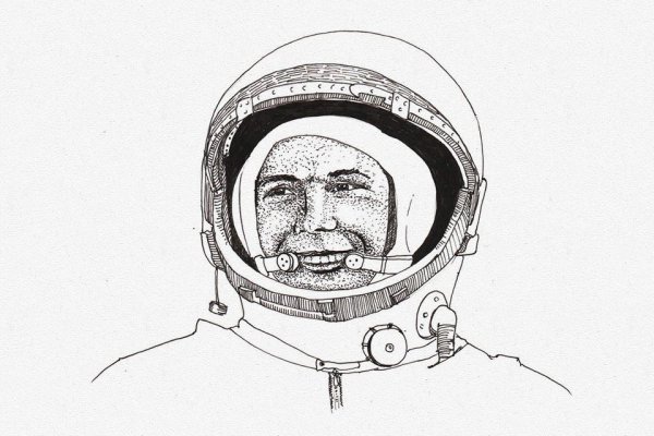 Юрия Гагарина карандашом