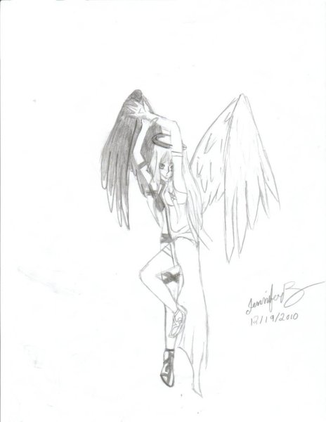 Ангел и демон рисунок карандашом для срисовки